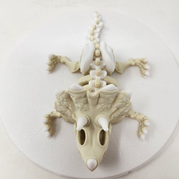 3D Printed Flexi Factory Articulated Triceratops Dinosaur Skeleton 8" x 3.75 - Picture 5 of 6